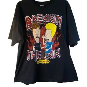Gildan Vtg MTV Beavis and Butthead Breakin the Law Mike Judge T Shirt
Size XL